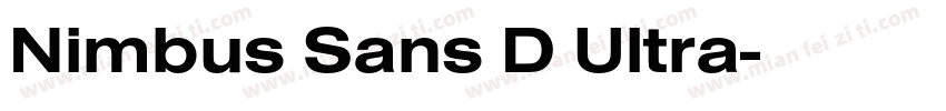 Nimbus Sans D Ultra字体转换